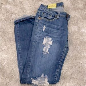 Slightly loved distressed jeans